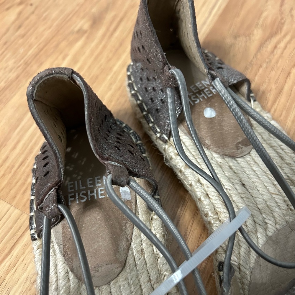 Eileen Fisher Metallic Lee 2 Espadrille Sandals - Picture 6 of 8